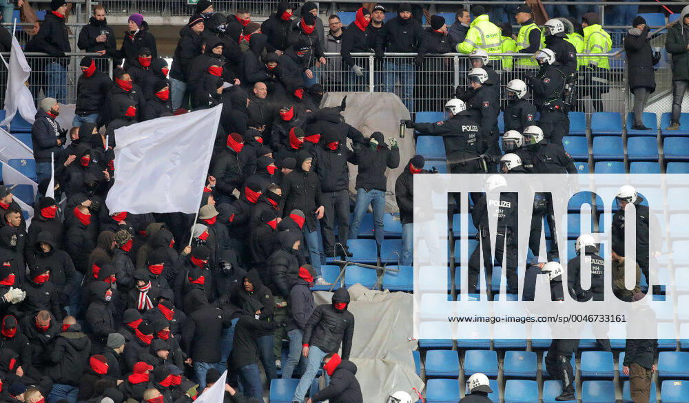 2 League Season 2019 2020 23 Matchday Hamburger SV FC St Pauli Pre-match riots in St Pauli Fanblock DFL REGULATIONS PROHIBIT ANY USE OF PHOTOGRAPHS AS IMAGE SEQUENCES AND OR QUASI VIDEO