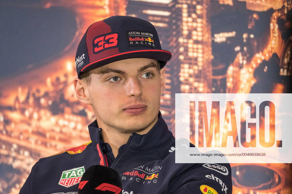 Max Verstappen Aston Martin Red Bull Racing at the press conference, Formula 1 test, Barcelona, motorsport, Formula 1, Formula 1 test, Barcelona, motorsport, Formula 1, photo Eibner Barcelona