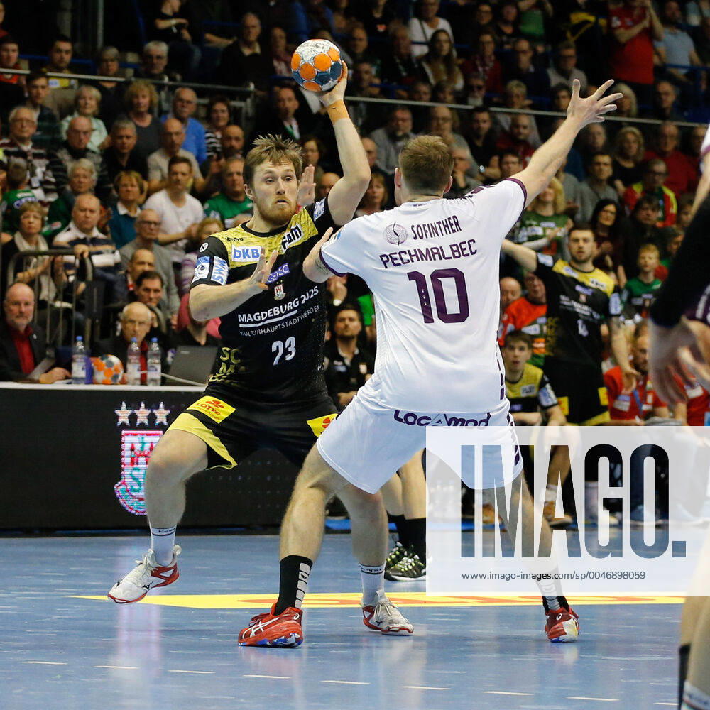 Handball EHF Cup, SC Magdeburg HBC Nantes, f l Albin Lagergren Magdeburg, 23 GETEC Arena