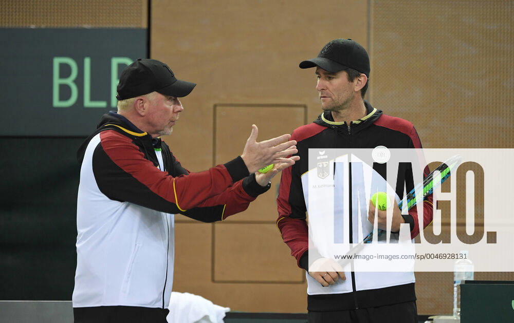 Davis Cup Qualifiers 2020 Germany Belarus German Team Boris Becker , Germany and Michael Kohlmann , Germany