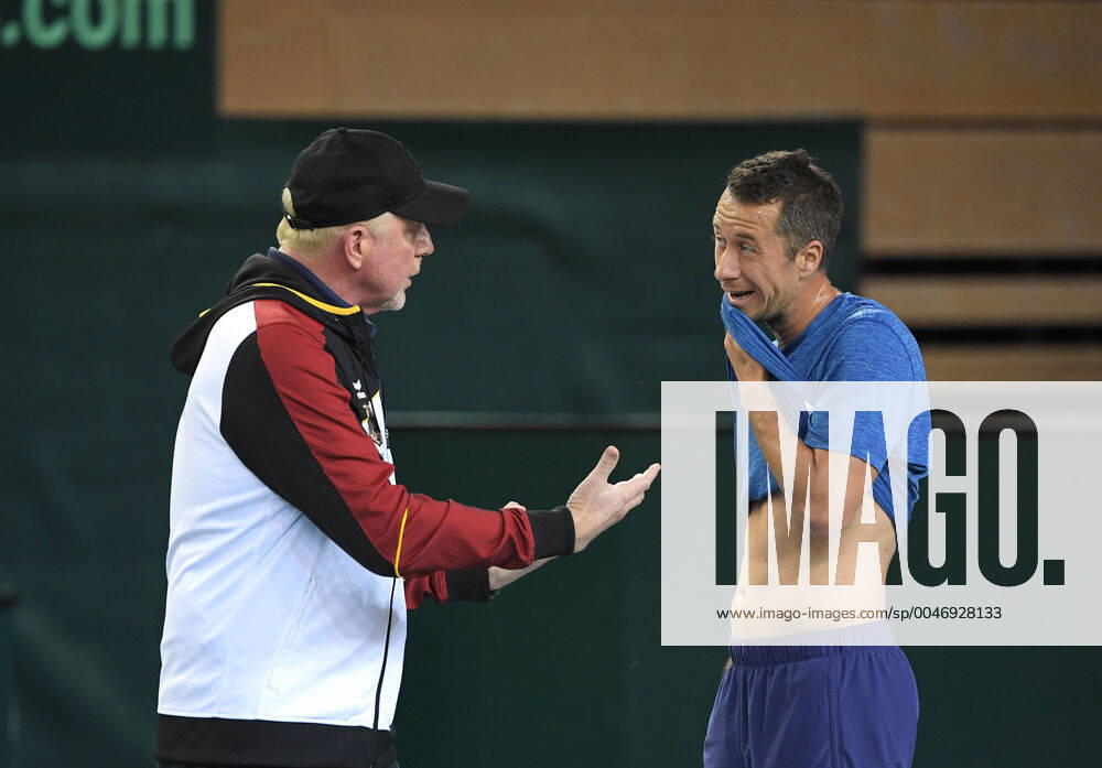 Davis Cup Qualifiers 2020 Germany Belarus German Team Boris Becker , Germany and Philipp Kohlschreiber , Germany