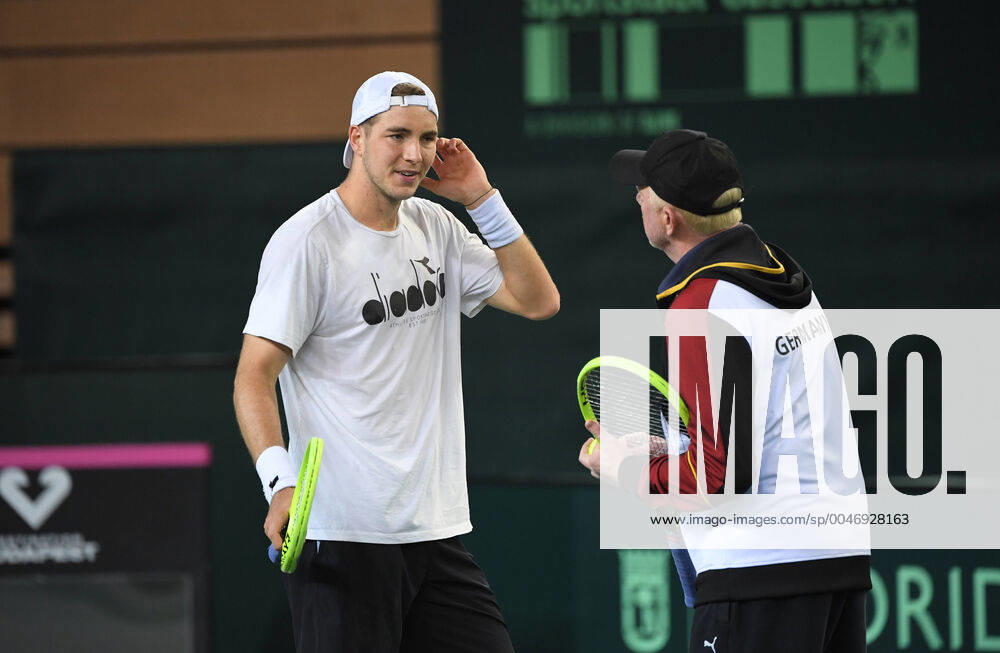 Davis Cup Qualifiers 2020 Germany Belarus German Team Jan Lennard Struff , Germany and Boris Becker ,