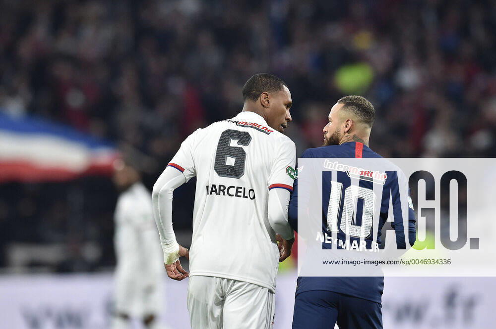 Marcelo (lyon) vs Neymar (psg) FOOTBALL : Olympique Lyonnais vs Paris Saint Germain - Coupe de France - 1 2 finale - 04 03 2020 FredericChambert Panoramic