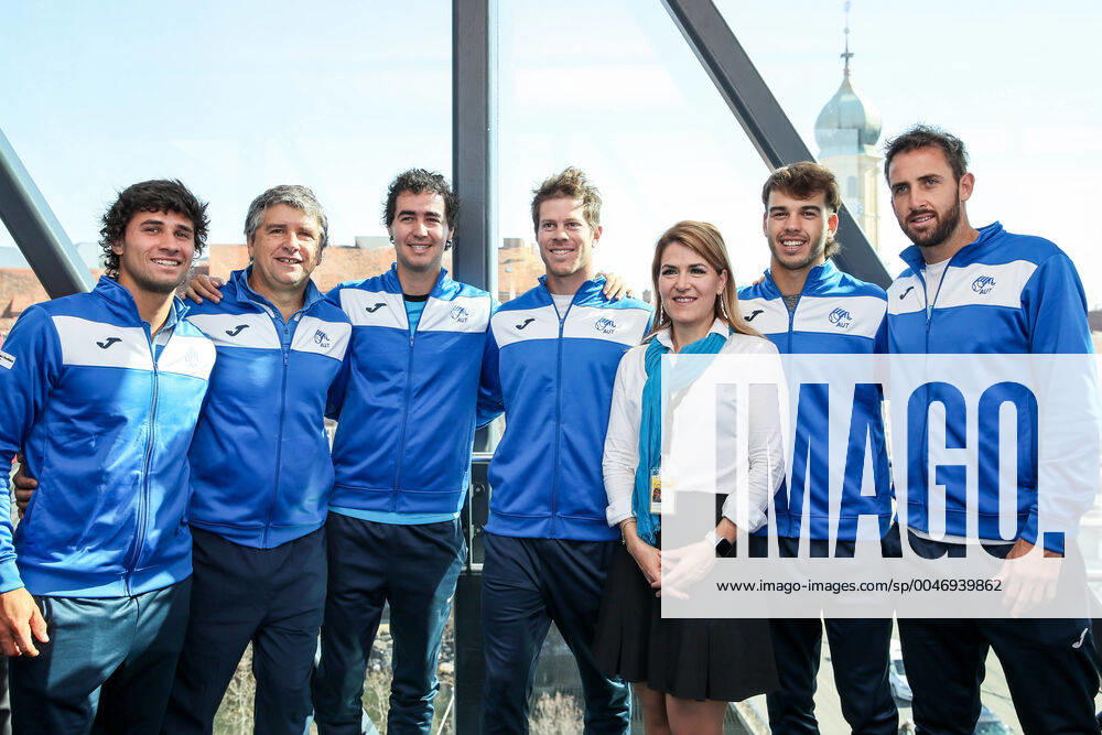 TENNIS - Davis Cup, AUT vs URU GRAZ,AUSTRIA,05.MAR.20 - TENNIS - ITF Davis Cup, Austria vs Uruguay, preview, draw. Image shows the team Uruguay and interpreter. GEPAxpictures Klansek