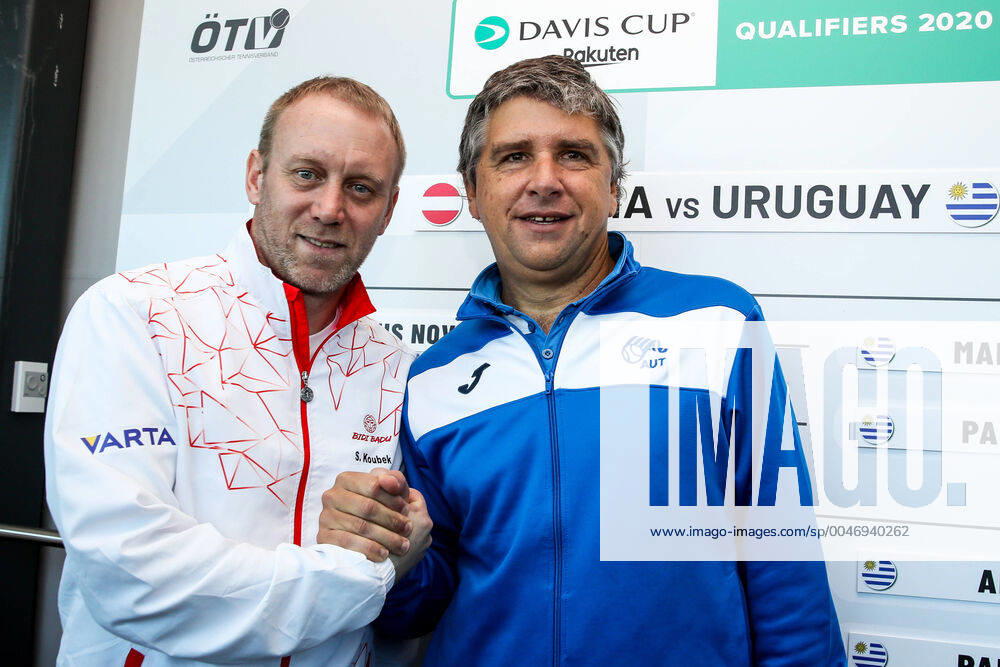 TENNIS - Davis Cup, AUT vs URU GRAZ,AUSTRIA,05.MAR.20 - TENNIS - ITF Davis Cup, Austria vs Uruguay, preview, draw. Image shows captain Stefan Koubek (AUT) and captain Enrique Perez Cassarino (URU). GEPAxpictures Klansek