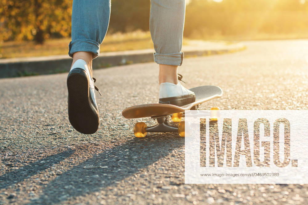 Skateboarding at Sunrise 1102803377 ,model released, Symbolfoto