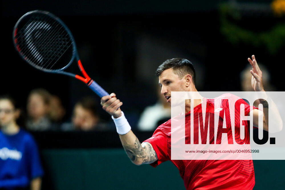 TENNIS - Davis Cup, AUT vs URU PREMSTAETTEN,AUSTRIA,06.MAR.20 - TENNIS - ITF Davis Cup, Austria vs Uruguay. Image shows Dennis Novak (AUT). GEPAxpictures Klansek