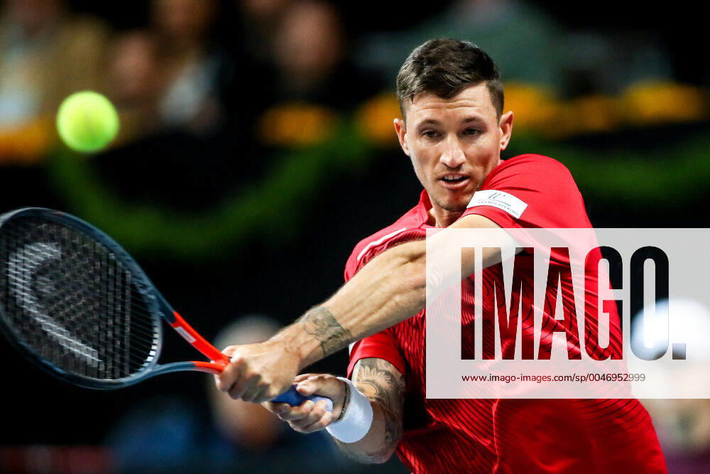 TENNIS - Davis Cup, AUT vs URU PREMSTAETTEN,AUSTRIA,06.MAR.20 - TENNIS - ITF Davis Cup, Austria vs Uruguay. Image shows Dennis Novak (AUT). GEPAxpictures Klansek