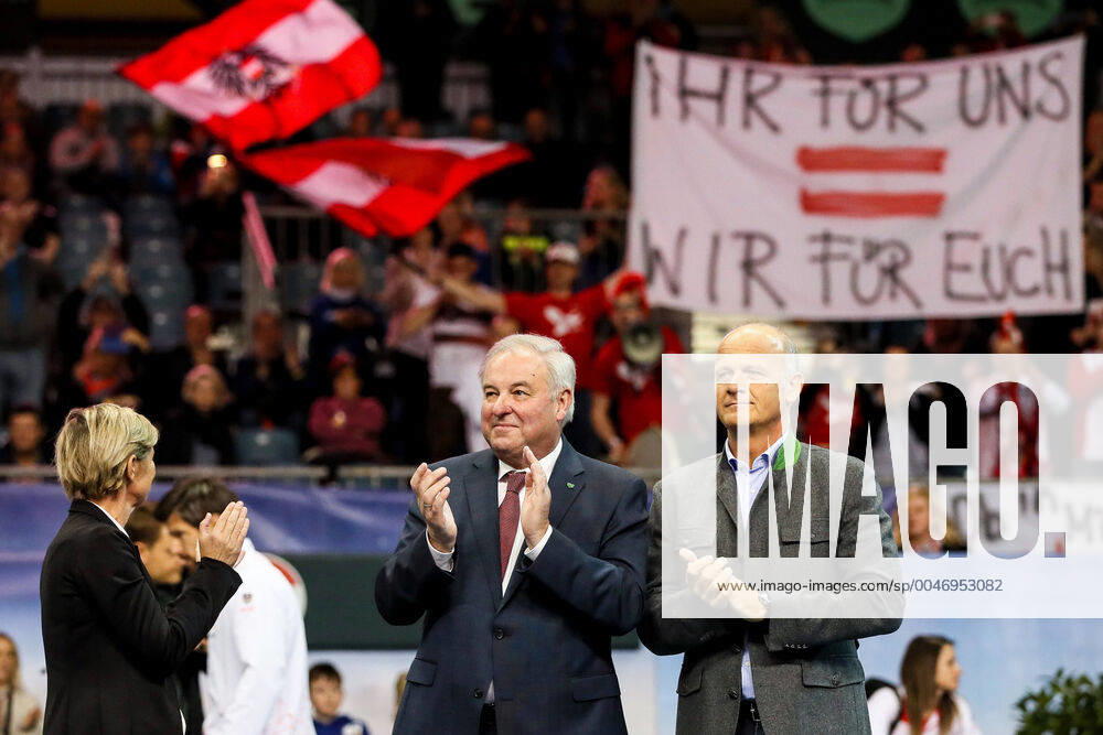 TENNIS - Davis Cup, AUT vs URU PREMSTAETTEN,AUSTRIA,06.MAR.20 - TENNIS - ITF Davis Cup, Austria vs Uruguay. Image shows governor Hermann Schuetzenhoefer (Styria). GEPAxpictures Klansek