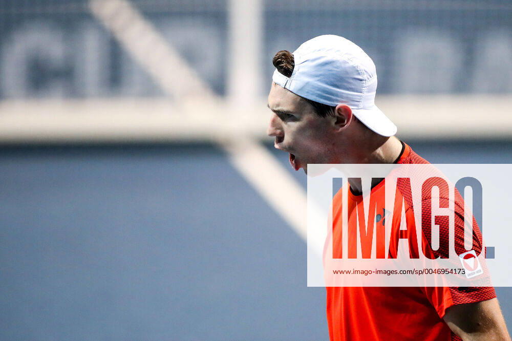 TENNIS - Davis Cup, AUT vs URU PREMSTAETTEN,AUSTRIA,06.MAR.20 - TENNIS - ITF Davis Cup, Austria vs Uruguay. Image shows the disappointment of Jurij Rodionov (AUT). GEPAxpictures Klansek