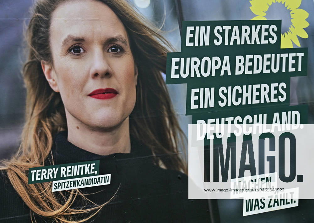 European elections June 6 to 9, 2024,election posters of the parties SPD,CDU,GREENS,FDP Every five years the citizens of the European Union elect the members of the European Parliament In the European elections, the citizens of