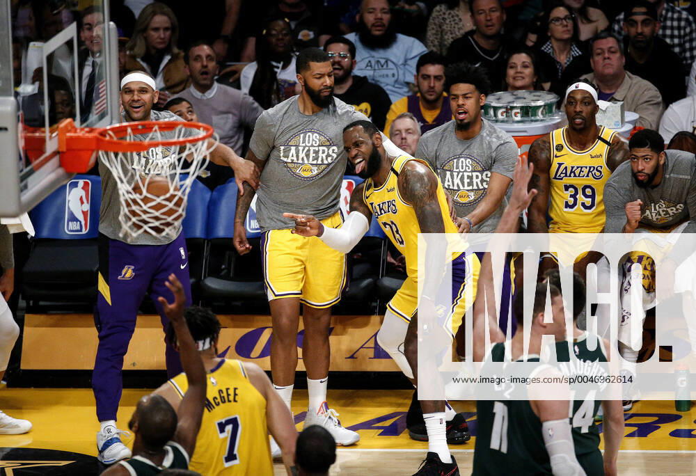 Los Angeles, California, U.S: Los Angeles Lakersâ€⠢ LeBron James (23) reacts after scoring during an NBA, Basketball Herren, USA basketball game between Los Angeles Lakers and Milwaukee Bucks, Friday, March 6, 2020, in Los Angeles. Los Angeles U.S. - ZUMAc68_ 20200306_zaf_c68_013