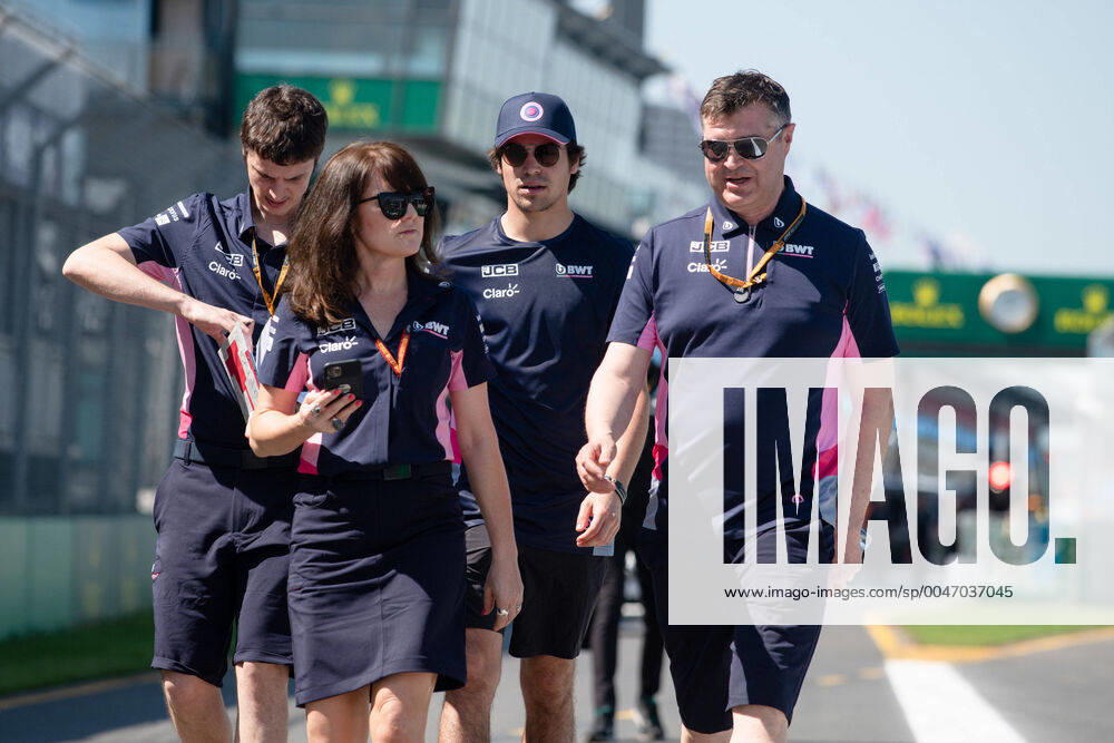 Lance Stroll BWT Racing Point F1 Team at trackwalk with the team, Formula 1, Australian Grand Prix, Albert Park Circuit Melbourne, 11 03 2020 Formula 1, Australian Grand Prix, Albert Park Circuit Melbourne, 11 03 2020 Melbourne