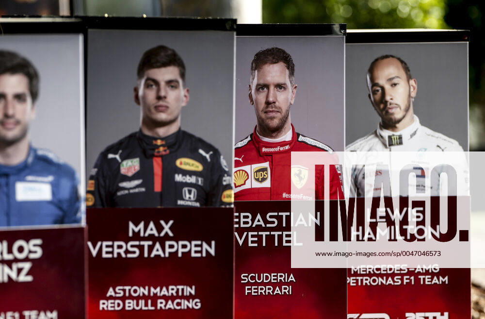 Motorsports: FIA Formula One World Championship, WM, Weltmeisterschaft 2020, Grand Prix of Australia, 55 Carlos Sainz (ESP, McLaren F1 Team), 33 Max Verstappen (NLD, Aston Martin Red Bull Racing), 5 Sebastian Vettel (GER, Scuderia Ferrari Mission Winnow), 44 Lewis Hamilton (GBR, Mercedes-AMG Petronas Formula One Team), Melbourne Australia