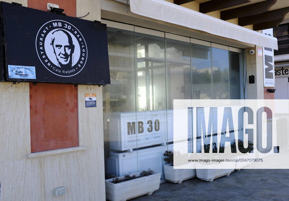 The restaurant MB 30 of ex soccer professional Mario Basler in the tourist resort Cala Ratjada on the Balearic island Mallorca Spain is bankrupt and closed,photographed on 24 02 2020 Â