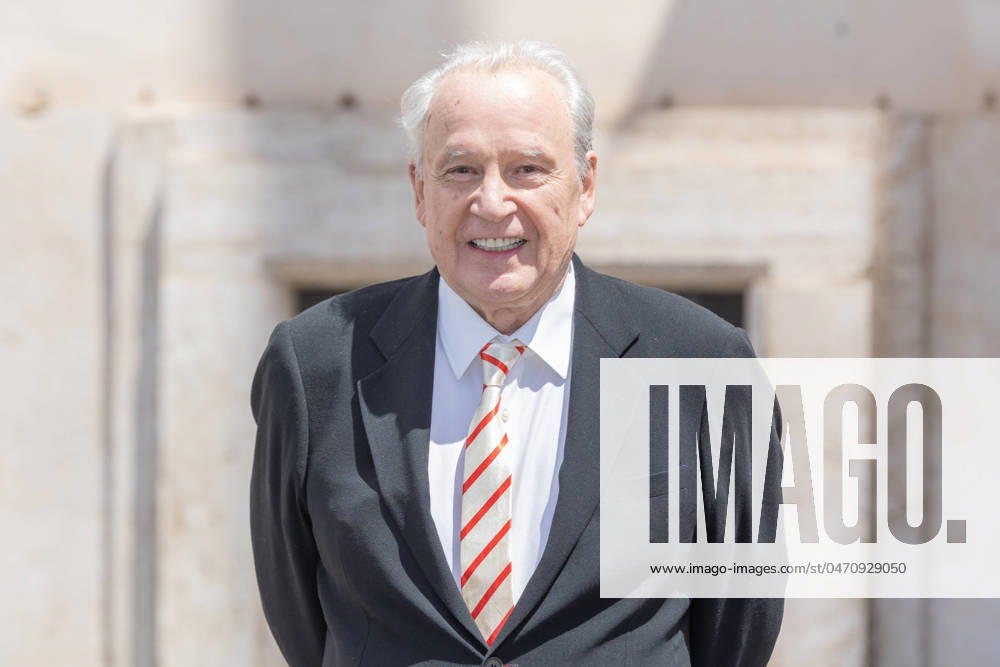 Italy: Nominees for David di Donatello Awards at Quirinale Composer Giorgio Moroder outside Quirinale Palace after presentation ceremony of David di Donatello Awards in Rome Rome Italy