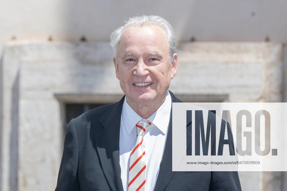 Italy: Nominees for David di Donatello Awards at Quirinale Composer Giorgio Moroder outside Quirinale Palace after presentation ceremony of David di Donatello Awards in Rome Rome Italy