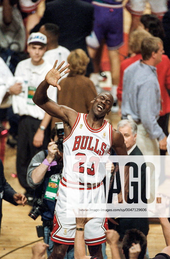 Basetball Michael Jordan Michael Jordan competing for the NBA, Basketball Herren, USA Chicago Bulls during the 1997 NBA Finals .