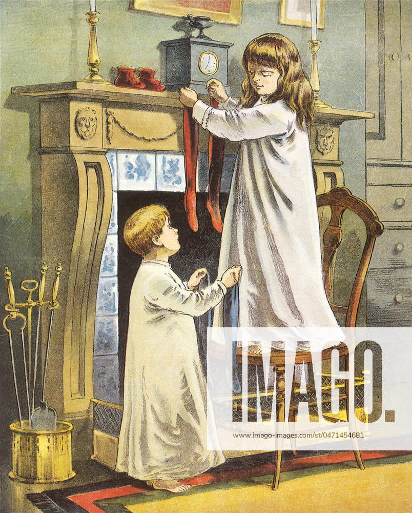 Hanging Stockings Hanging Stockings Date: 1890