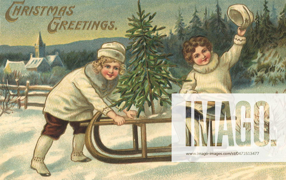 Sledding with Tree Sledding with Tree Date: 1910