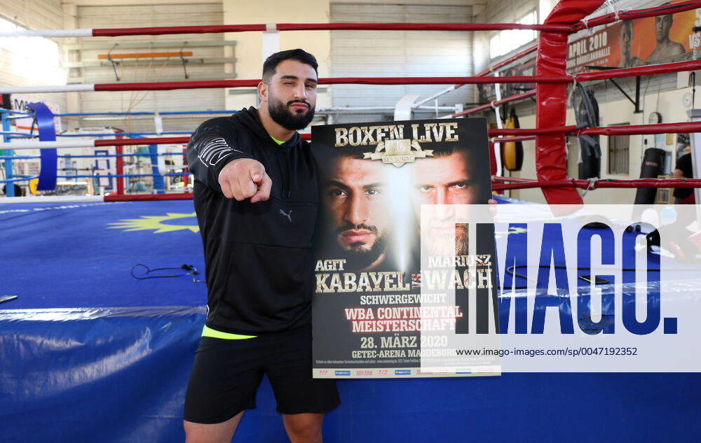 Magdeburg SES Gym Bruno Taut Ring Agit Kabayel with battle poster Mariusz Wach