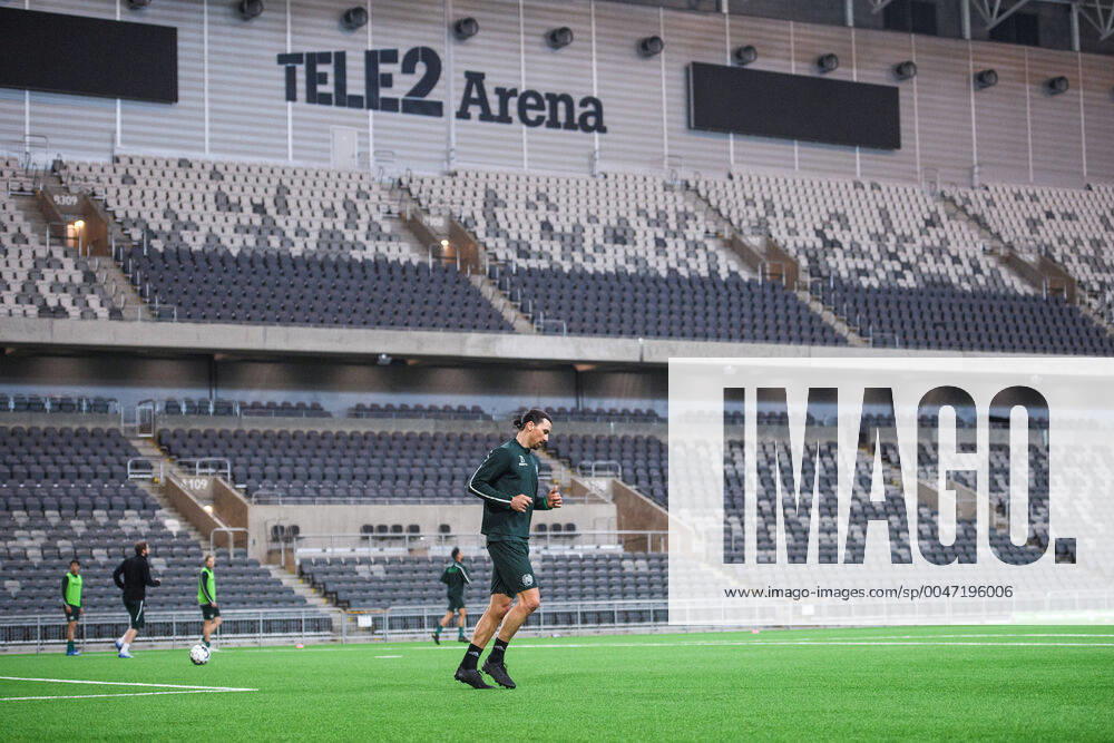 Zlatan Ibrahimovic participates in a training session with Hammarby on April 17, 2020 in Stockholm Photo Maxim Thorà Photo Agency Code MT bbeng football football hammarby training allsvenskan,