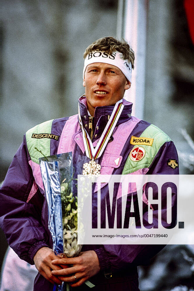 Skiing Zurbiggen Pirmin Zurbriggen of Switzerland competing at the 1989 FIS Alpine World Ski Championships Vail Colorado United States