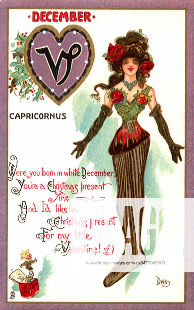 Valentine Zodiac Card for December Capricorn Valentine Zodiac Card for December Capricorn Date: 1910