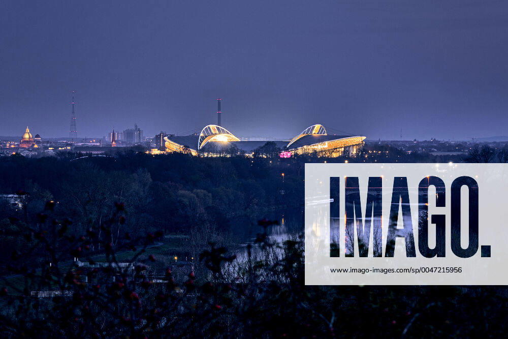 Leizpig Red Bull Arena The illuminated Red Bull Arena in Leipzig 20191128MIC0042