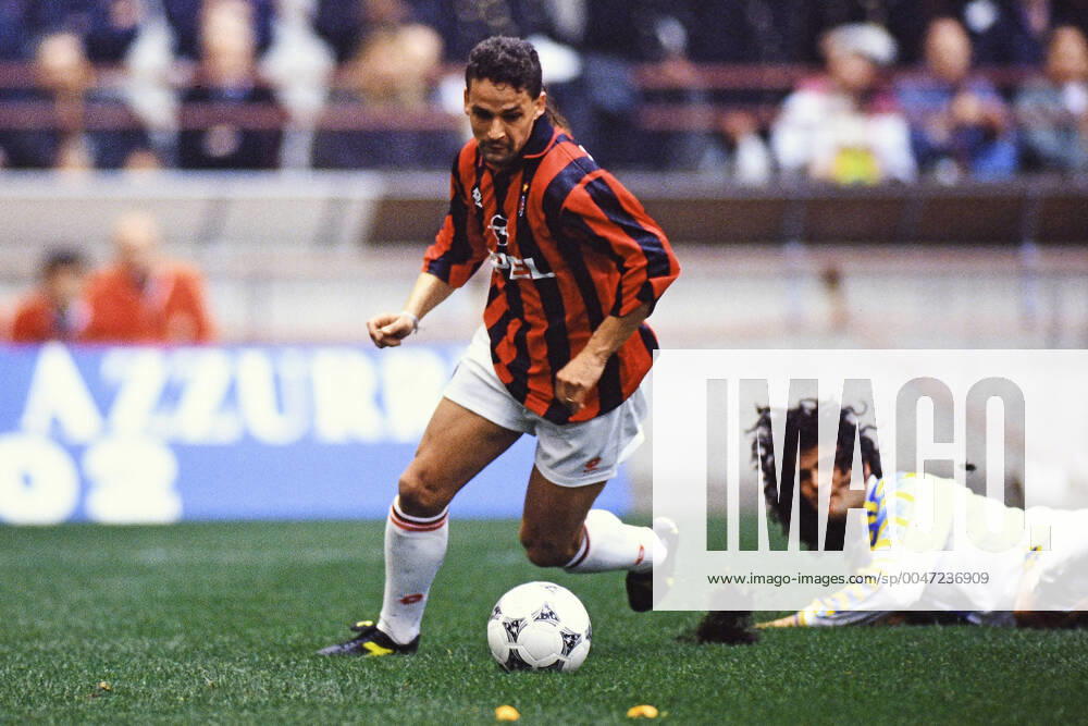 ROBERTO BAGGIO, AC Milan, FERNANDO COUTO, Parma, Serie A, Milan vs Parma 3-0, Milano SERIE A 1995-96 MILAN-PARMA 3-0