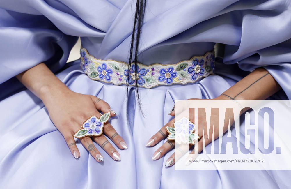 Quannah Chasinghorse arrives on the red carpet at the 2024 Met Gala celebrating Sleeping Beauties: Reawakening Fashion at The Metropolitan Museum of Art on Monday, May 6, 2024 in New York City. NYP20240506522 JOHNxANGELILLO