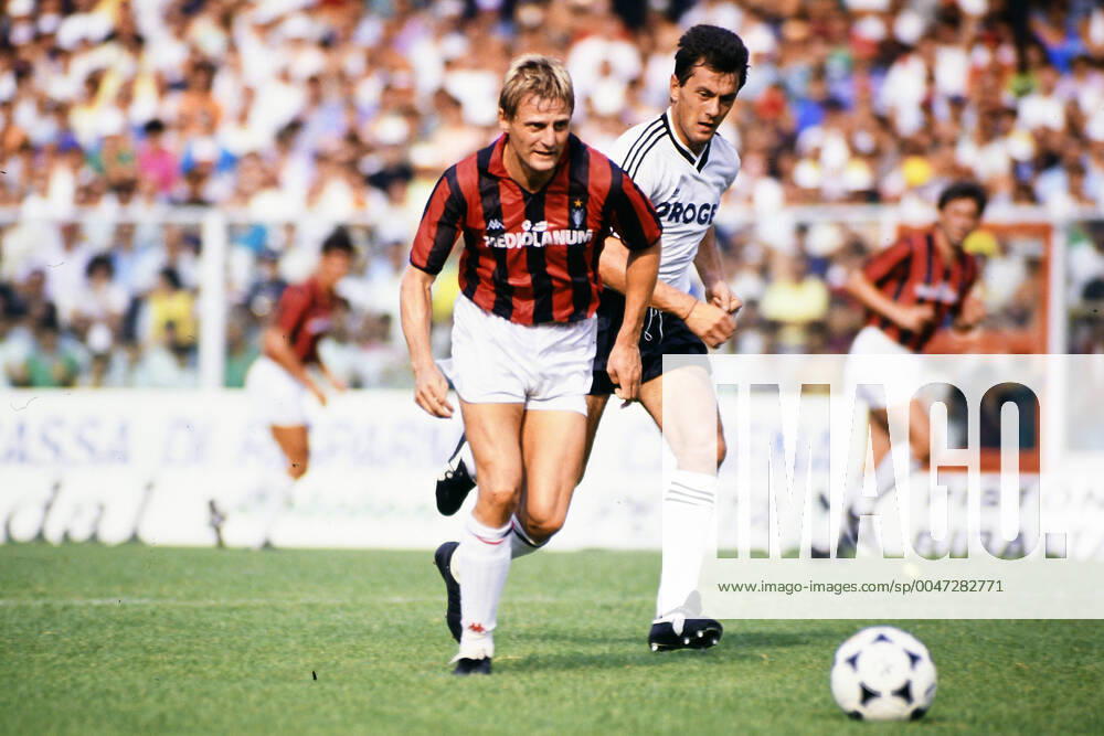 ANGELO COLOMBO, AC Milan, SERGIO DOMINI, Cesena, Serie A, Cesena vs Milan 0-3, Cesena SERIE A 1989-90 CESENA-MILAN 0-3