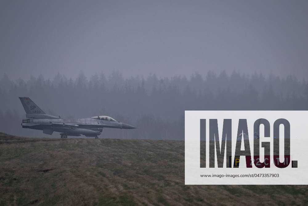 Two U.S. Air Force F-16 Fighting Falcons assigned to the 480th Fighter Squadron taxi at Spangdahlem Air Base Germany, Feb. 29, 2024. The U.S. remains steadfast in the shared commitment to peace and stability in Europe and will continue to work alongside Allies and Partners to deter threats to national sovereignty throughout the region. Air Force