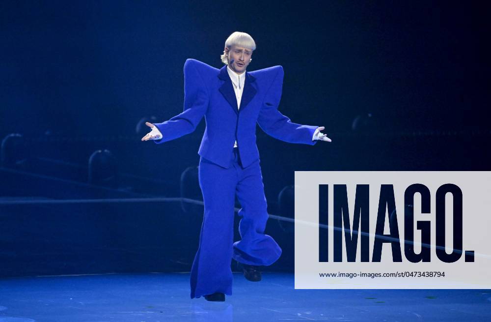Joost Klein with song Europapa representing the Netherlands performs on stage during a dress rehearsal of the second semi-final of the Eurovision Song Contest 2024 in Malmö, Sweden, on May 8, 2024. Malmö Sweden