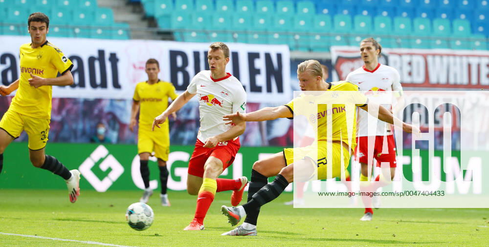 RB Leipzig Dortmund 20 06 2020 Leipzig, 20 06 2020, Red Bull Arena, Soccer, Bundesliga, 33 Matchday , RB Leipzig vs BVB Borussia Dortmund , In the picture goal for Dortmund Erling Haaland 17, Dortmund scores for 0 1 Links Lukas Klostermann 16, RB Leipzig , DFL regulations prohibit any use of photographs as image sequences and or quasi video Photo PICTURE POINT Roger Petzsche Pool , Only for journalistic use Leipzig Sachsen Germany Poolfoto PICTURE POINT ,