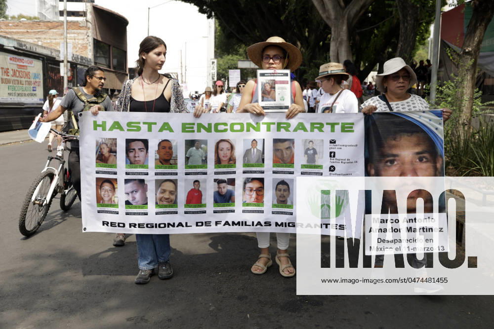 Mothers and relatives of disappeared people with photos of their loved ones take part during a protest on Mother s Day to demand that the government clarify the disappearances at Monument to the Mother course to the National Palace at Zocalo Square. Mexico City Mexico - ZUMAe321 20240510_zia_e321_004