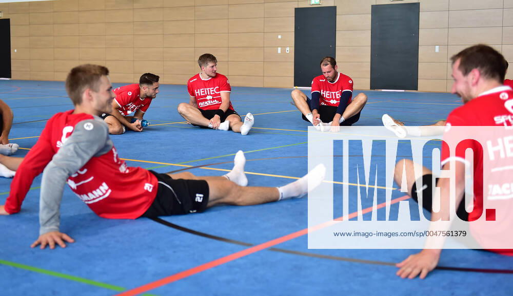 Handball Season 2020 2021 Training start HC Erlangen HCE OGo Christopher Bissel 21, HC Erlangen HCE Janis Boick 32, HC Erlangen HCE Jan Schäffer 25, HC Erlangen HCE