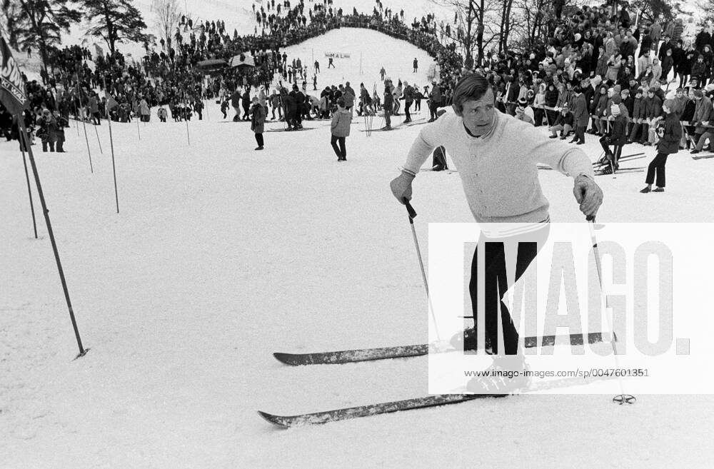 Triple gold medalist in alpine skiing at The Winter Olympic Games, Olympische Spiele, Olympia, OS in Grenoble 1968 Jean-Claude Killy of France is seen during a tour of Sweden on February 23, 1969 in Stockholm. BILDBYRAN
