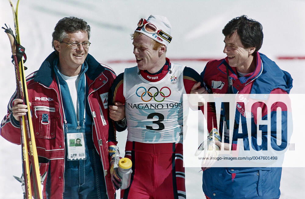 Winter Olympics 1998, Cross Country Skiing: Gold medalist Bjorn Daehlie of Norway react after 50 km freestyle at The Winter Olympic Games, Olympische Spiele, Olympia, OS on February 22, 1998 in Nagano, Japan. BILDBYRAN