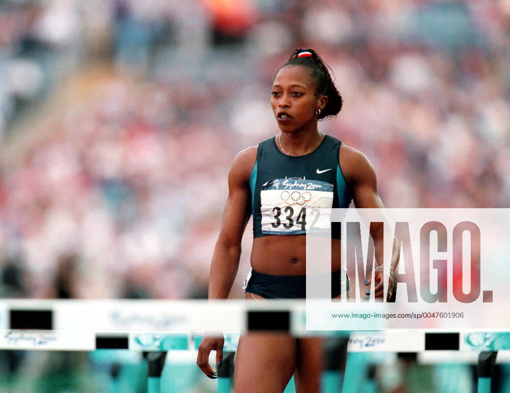 Summer Olympics 2000, Athletics: Gail Devers of USA during womens 100 m hurdles at The Summer Olympic Games, Olympische Spiele, Olympia, OS on September 27, 2000 in Sydney, Australia. BILDBYRAN