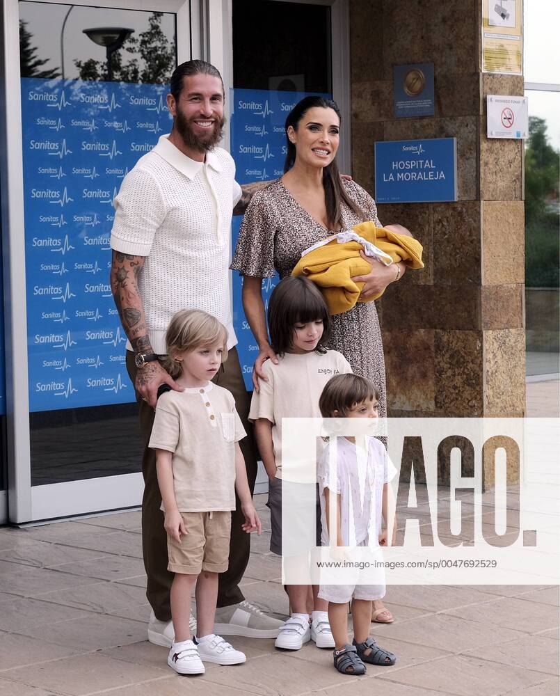Soccerplayer Sergio Ramos and wife presenter Pilar Rubio during presentation of their son Maximo Adriano in Madrid on Tuesday, 28 July 2020 Cordon Press xx xx