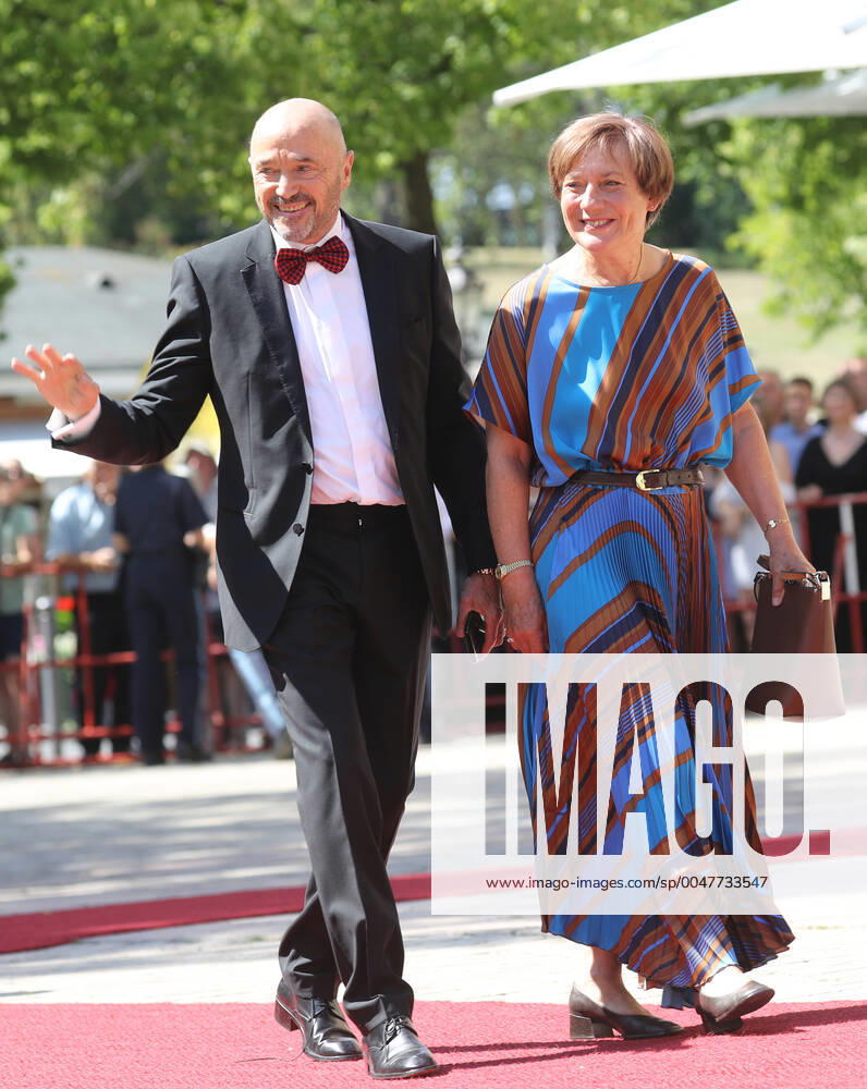 Premiere of the Bayreuth Richard Wagner Festival 2019 Christian Neureuther and Rosi Mittermaier Bayreuth Germany Festival Theatre Bayreuth