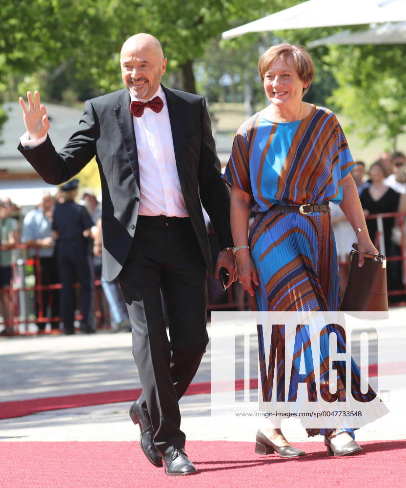 Premiere of the Bayreuth Richard Wagner Festival 2019 Christian Neureuther and Rosi Mittermaier Bayreuth Germany Festival Theatre Bayreuth