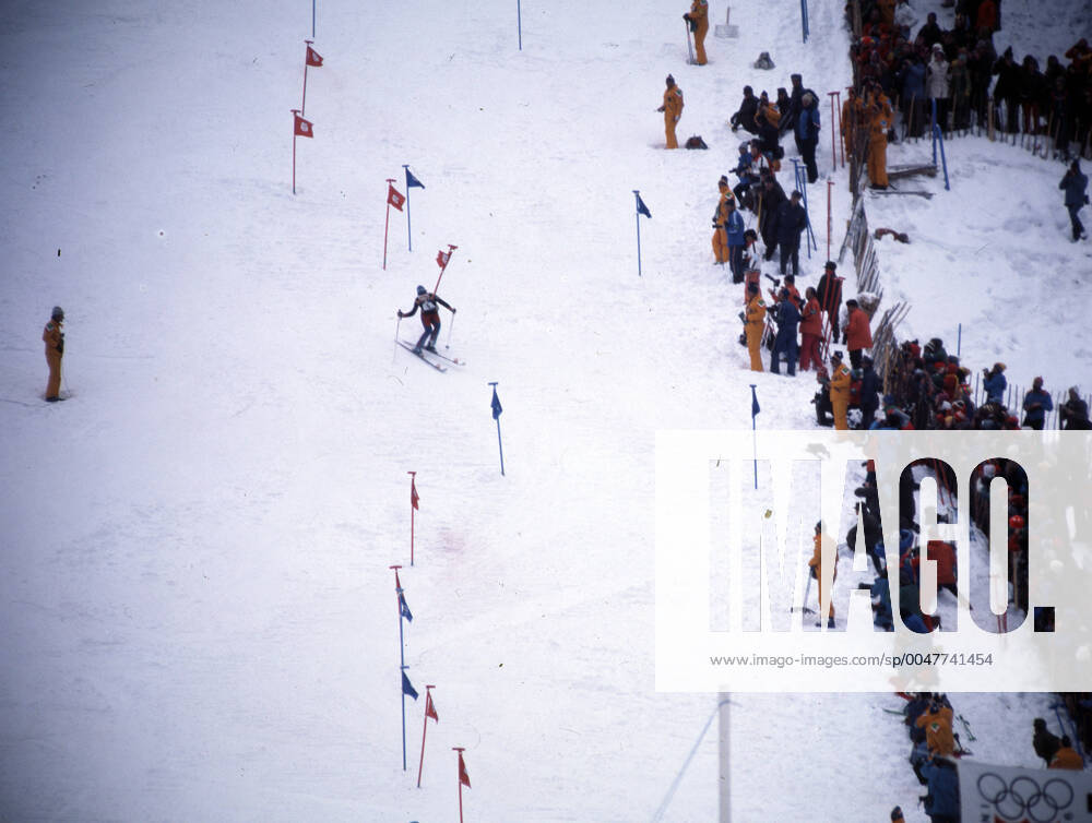 02 02 76 Olympia Innsbruck Austria, Innsbruck, 02 02 1976, Winter Olympia 1976 in Innsbruck Women Slalom Rosi Mittermaier Germany