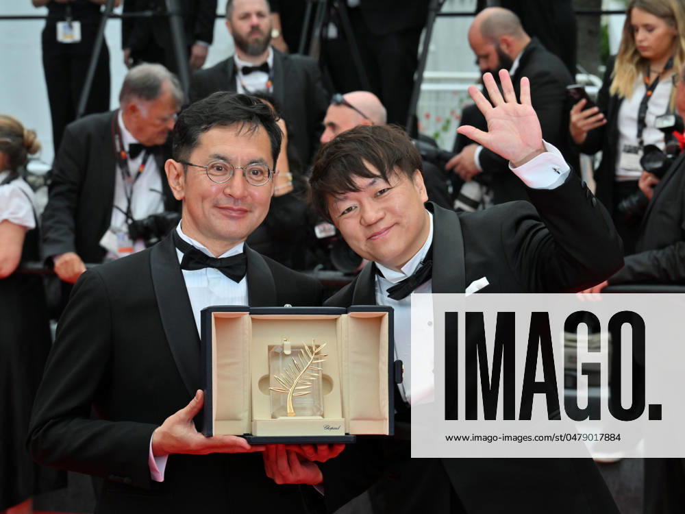 Cannes, 77th Cannes Film Festival 2024, Seventh evening - red carpet Palma d Or Studio Ghibli - In the photo: Goro Miyazaki and Kenichi Yoda