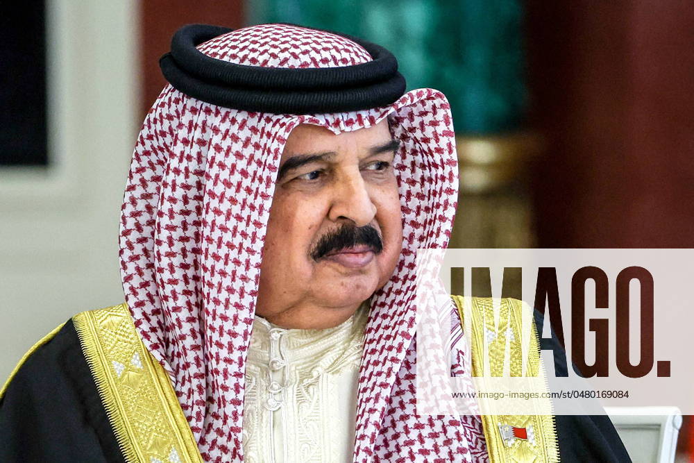 RUSSIA, MOSCOW - MAY 23, 2024: King of the Kingdom of Bahrain Hamad bin Isa Al Khalifa attends a ceremony to sign Russia – Bahrain cooperation documents at the Grand Kremlin Palace. Mikhail Tereshchenko TASS 70375553