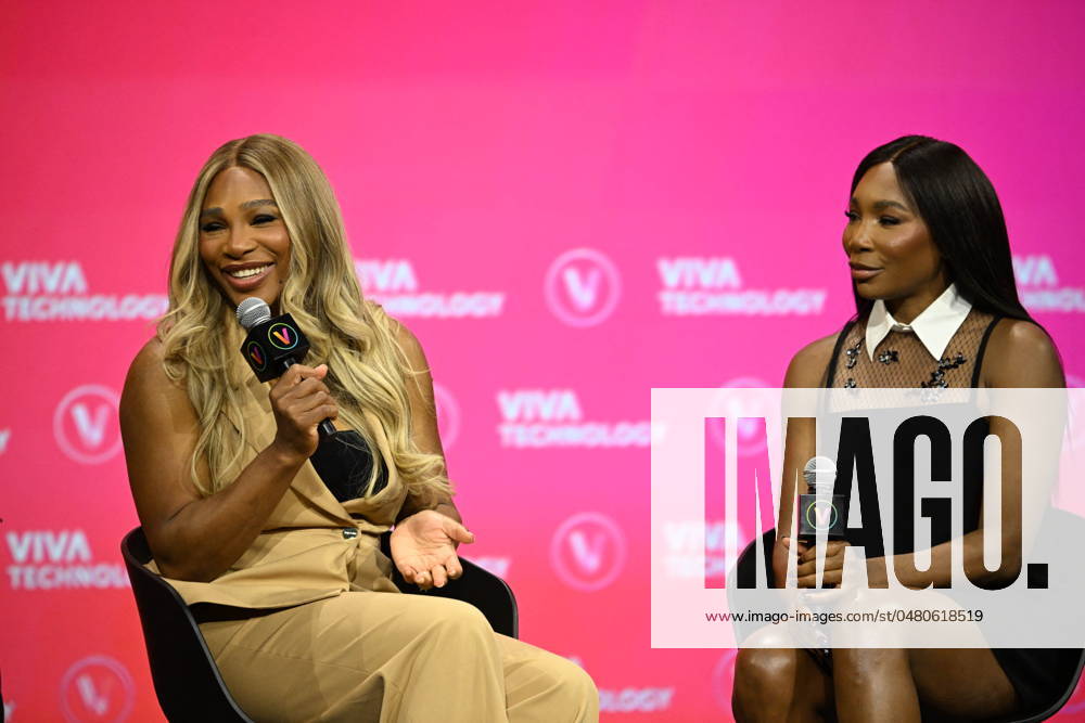 Vivatech - Serena And Venus Williams Serena and Venus Williams during the 8th edition of the Vivatech technology startups and innovation fair, at the Porte de Versailles exhibition centre in Paris, on May 24, 2024. Photo by Eliot Blondet ABACAPRESS.COM Paris France