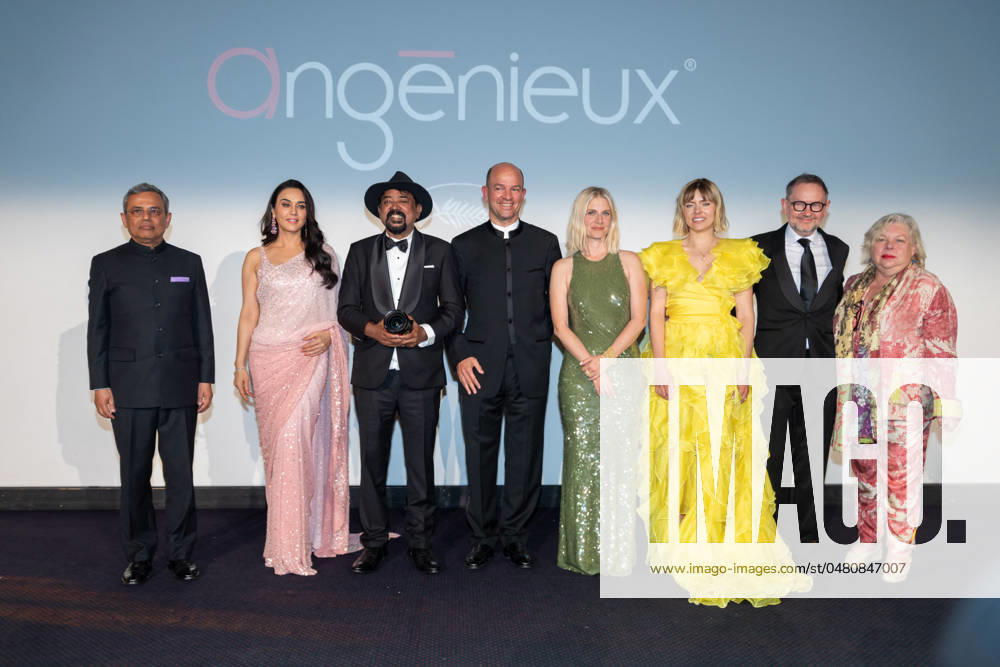 Cannes - Pierre Angenieux Prize Award Ceremony 2024 Pierre Angenieux Prize award ceremony with Santosh Sivan, Melanie Laurentt, Preity Zinta, Xin Wang and Jawed Ashraf during the 77th annual Cannes Film Festival at the Palais des Festivals, Saturday, May 24, 2024 in Cannes, France. Photo by Cyril Chateau ABACAPRESS.COM Cannes France