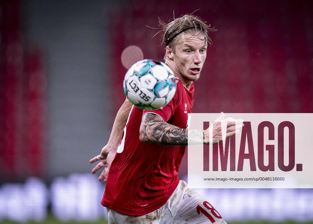 Denmarks Daniel Wass during the Nations League match between Denmark and England in the Park, Tuesday 8 September 2020, Copenhagen Denmark,