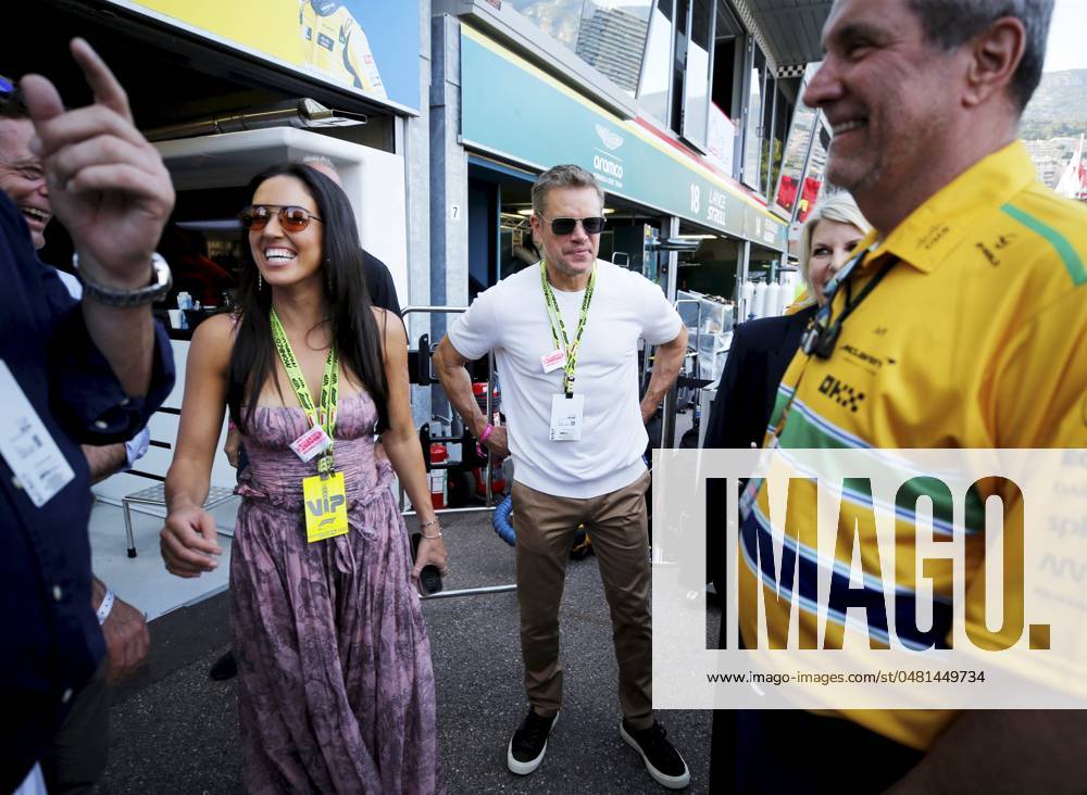81st Monaco Grand Prix PHOTOPQR NICE MATIN Dylan Meiffret Monaco 26 05 2024 People atmosphere in the pitlane before the Formula 1 race at the 81st Monaco Grand Prix HERE Matt Damon Monaco GP May 2024 Monaco France